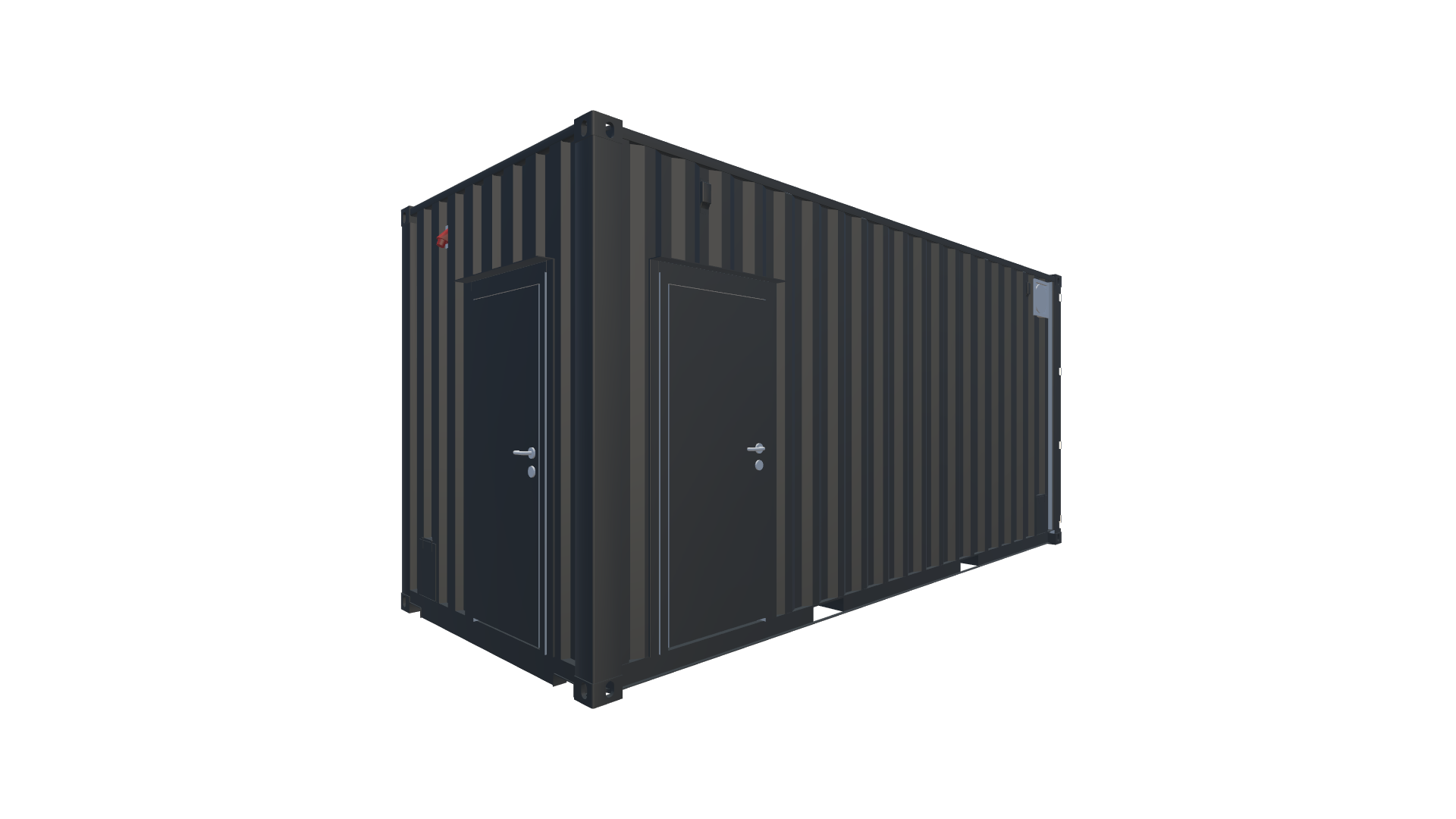 20 Fuß HC Kiosk Container Screenshot - Hinten Rechts