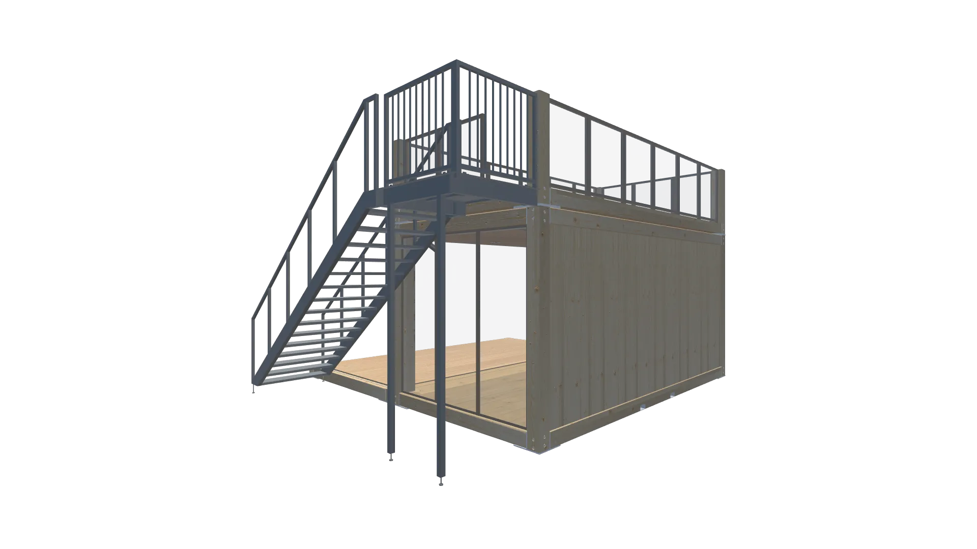 Gastro-Container Holz – Café & Rooftop Screenshot - Hinten Rechts Gastro-Container Holz – Café & Rooftop Screenshot - Hinten Rechts
