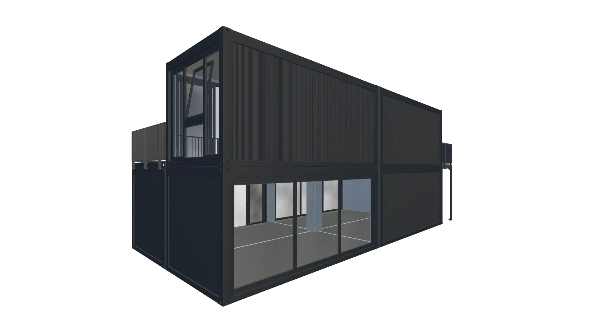 Messecontainer Premium-Lounge – Doppelstock-System Screenshot - Hinten Rechts Messecontainer Premium-Lounge – Doppelstock-System Screenshot - Hinten Rechts