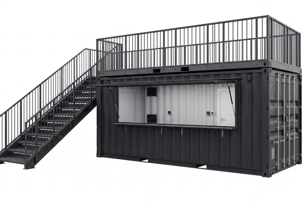 20 Fuß Kiosk Container mit Dachterrasse - Foto 20 Fuß Kiosk Container mit Dachterrasse