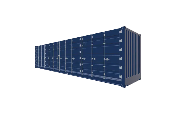 40 Fuß HighCube OpenSide Container - Foto Screenshot - Vorne Rechts