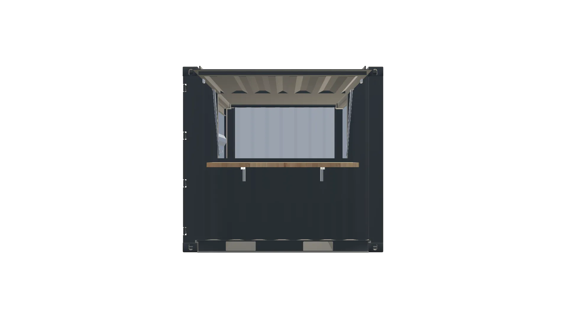 8 Fuß Kiosk Container Screenshot - Frontal 8 Fuß Kiosk Container Screenshot - Frontal