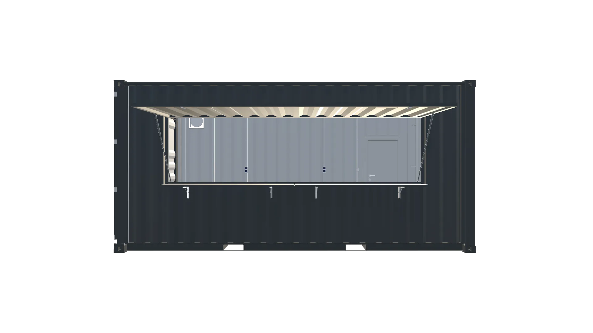 20 Fuß HC Kiosk Container Screenshot - Frontal 20 Fuß HC Kiosk Container Screenshot - Frontal