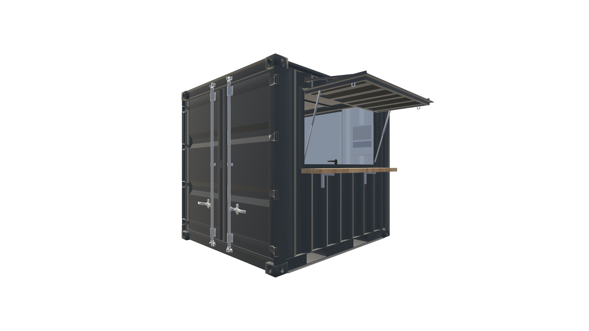 8 Fuß Kiosk Container Screenshot - Vorne Links