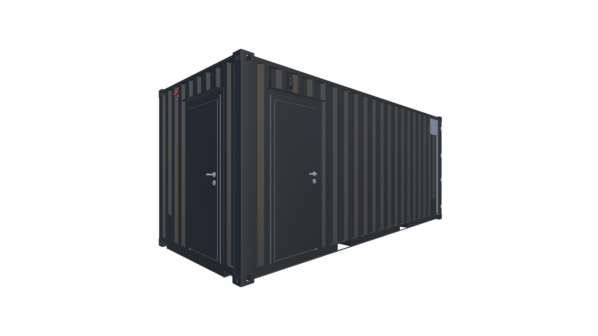 20 Fuß Kiosk Container Screenshot - Hinten Rechts