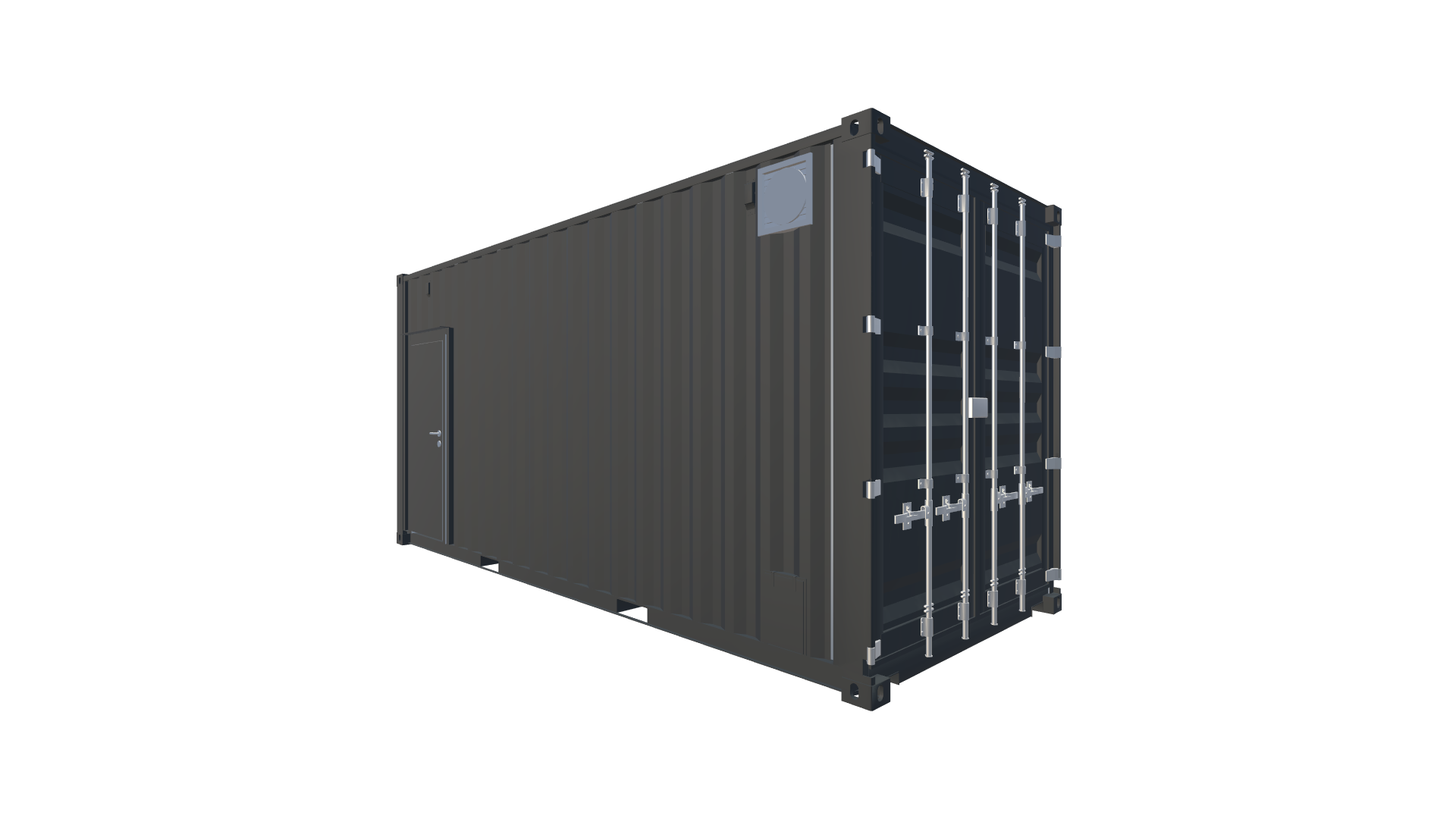 20 Fuß HC Kiosk Container Screenshot - Hinten Links