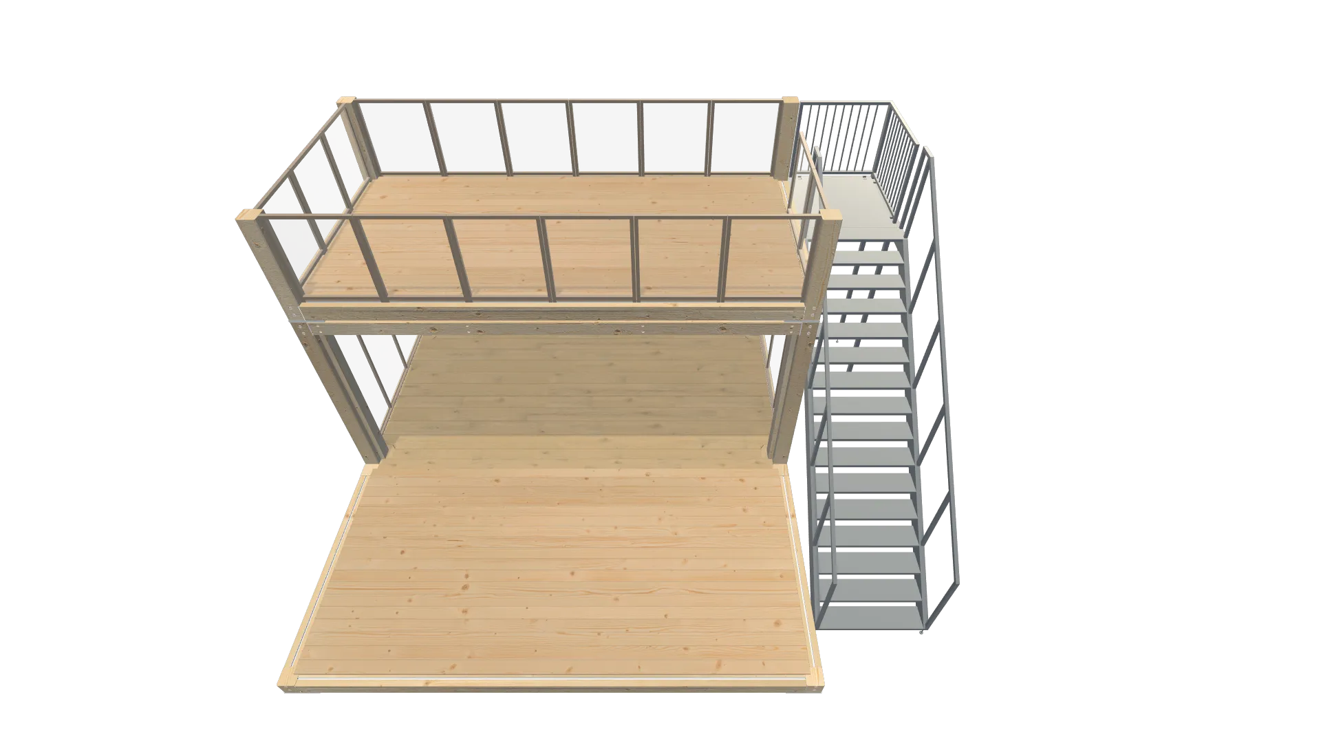 Gastro-Container Holz – Café & Rooftop Screenshot - Schräg Oben Gastro-Container Holz – Café & Rooftop Screenshot - Schräg Oben